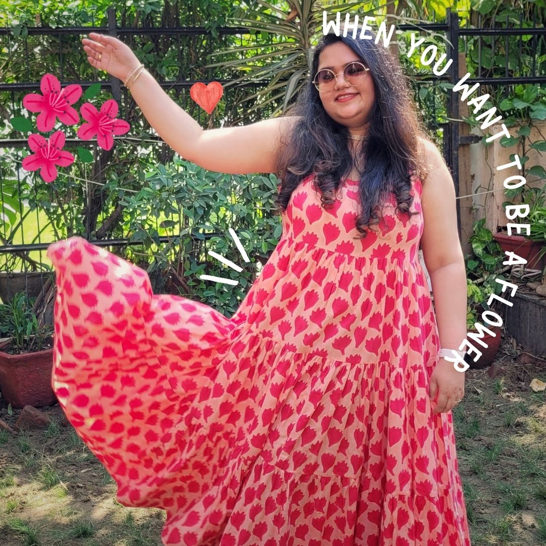 Pinky promise- Multitiered long dress