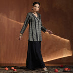Majesty- Black short kurta with sharara
