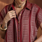 Devi- Maroon oversized tunic with pants