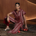 Devi- Maroon oversized tunic with pants