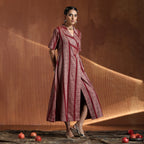 The Highness- Maroon angrakha dress