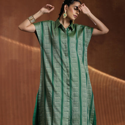 Empress- Green gold oversized tunic with matching pants
