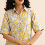 Yellow blossom kurta and pant set