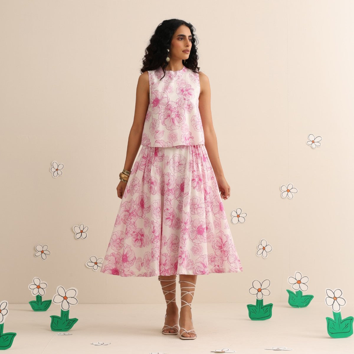Cotton candy skirt and top set