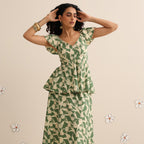 Wild greens skirt and top set