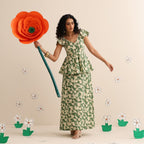 Wild greens skirt and top set