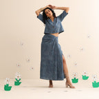 Wave skirt and top coord set
