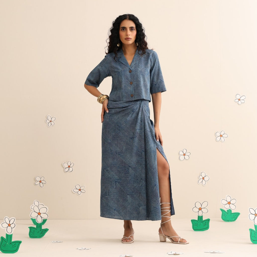 Wave skirt and top coord set