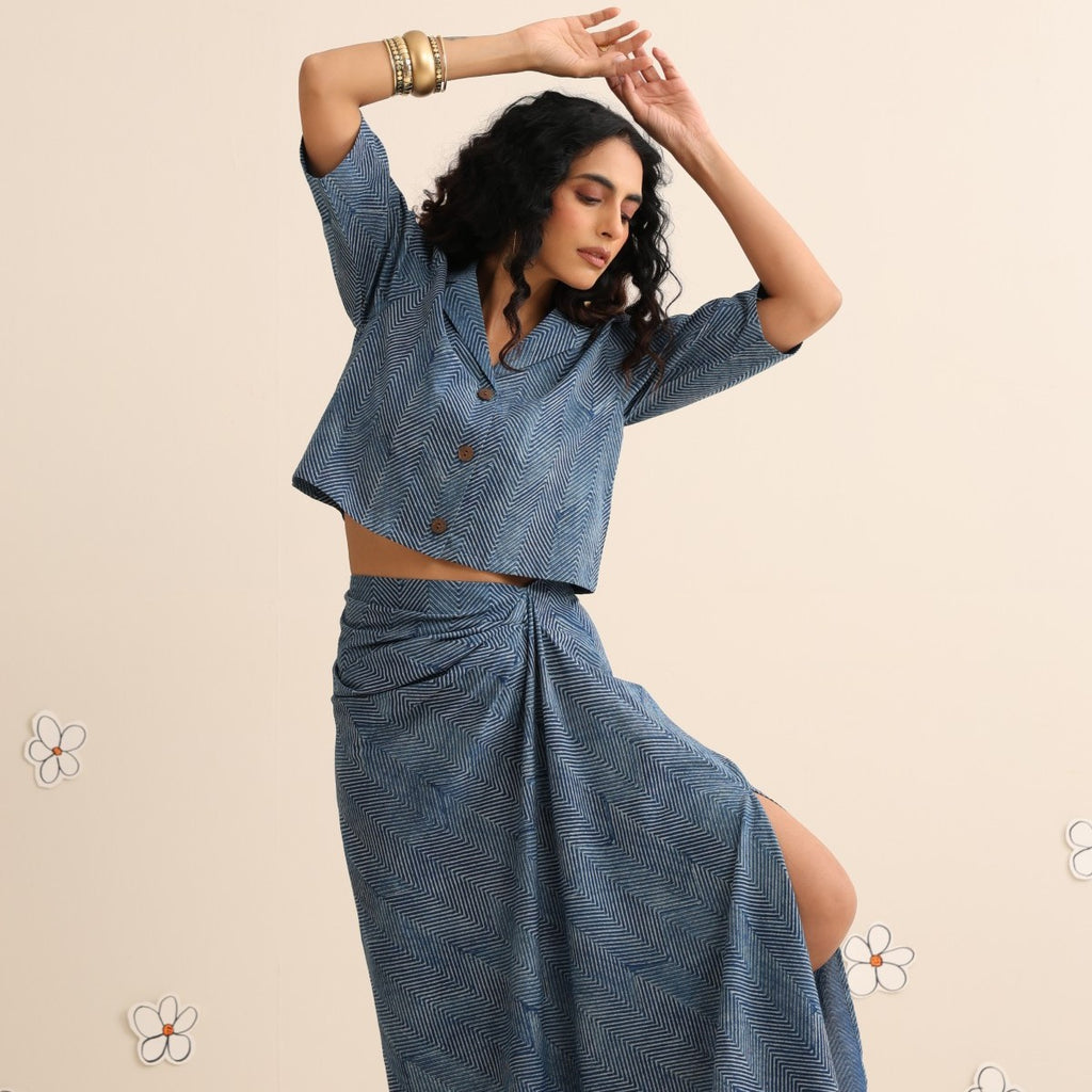 Wave skirt and top coord set