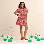 Crimson sky short dress