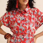 Crimson sky short dress