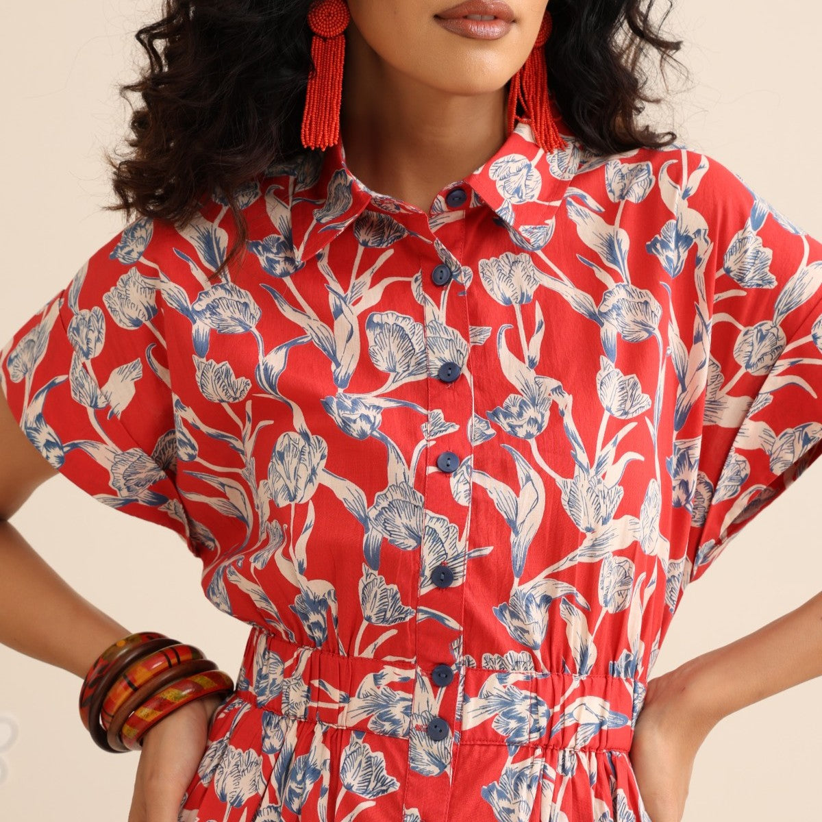 Crimson sky short dress