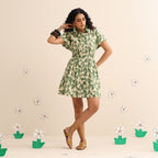 Wild greens short dress