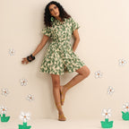 Wild greens short dress