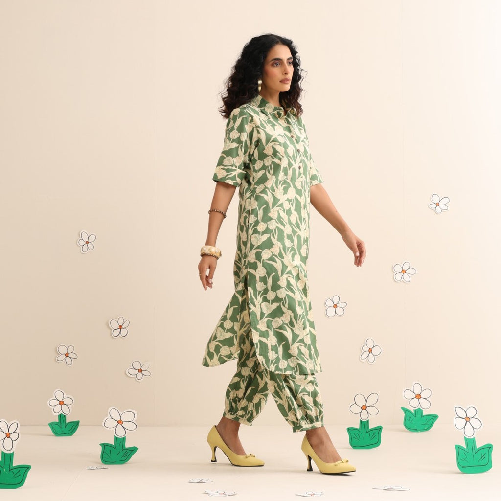 Wild greens kurta and pant set