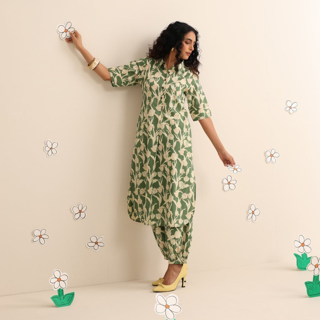 Wild greens kurta and pant set