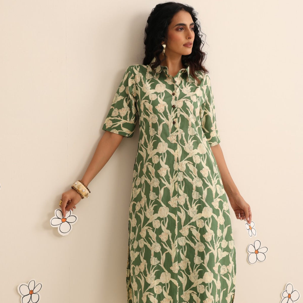 Wild greens kurta and pant set