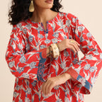 Crimson sky kurta set