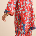 Crimson sky kurta set