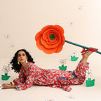 Crimson sky kurta set