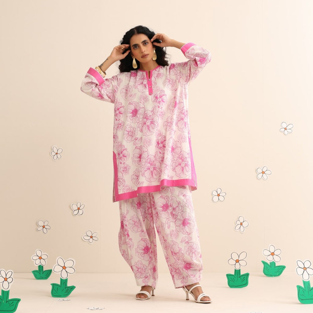 Cotton candy kurta set