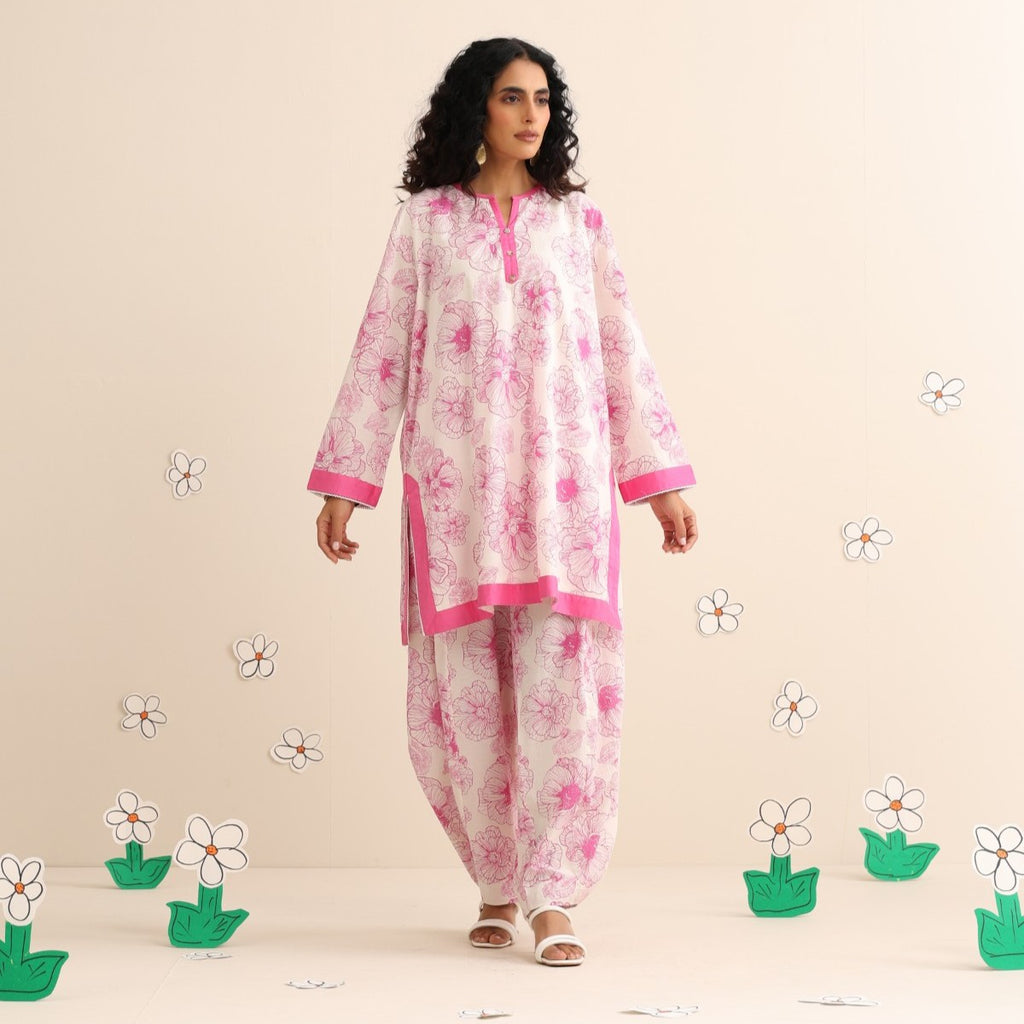 Cotton candy kurta set