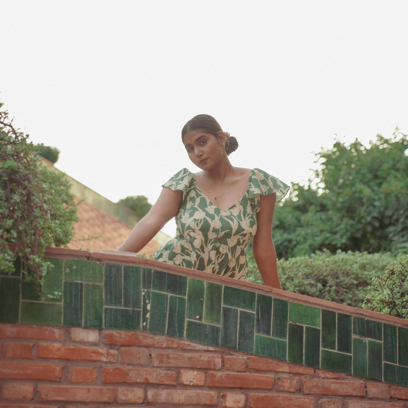 Wild greens skirt and top set