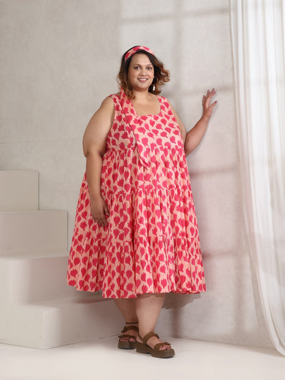 Pinky promise- Multitiered long dress