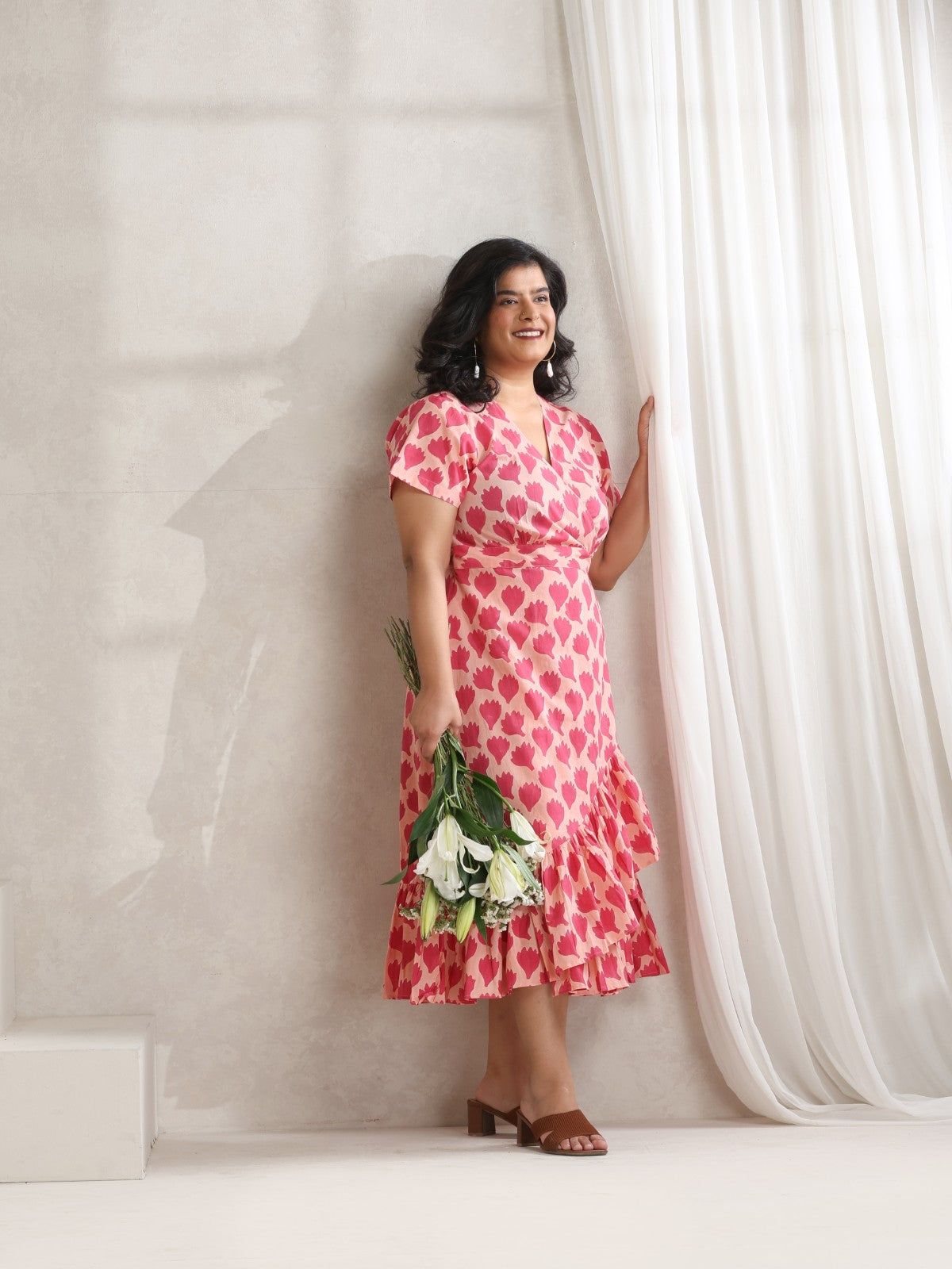 Pinky Promise - Wrap around dress with frills