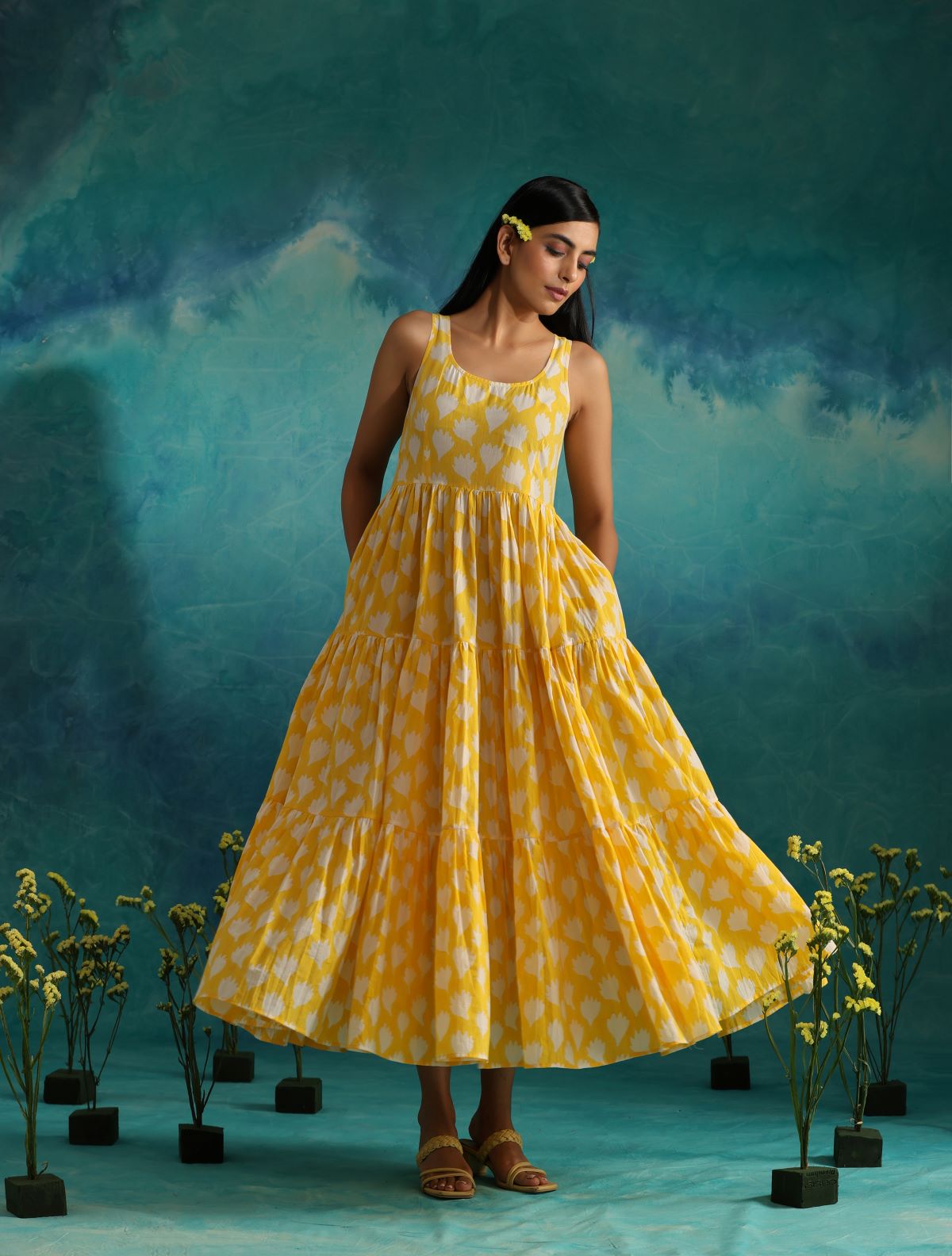 Sunny- Multi-tiered maxi dress