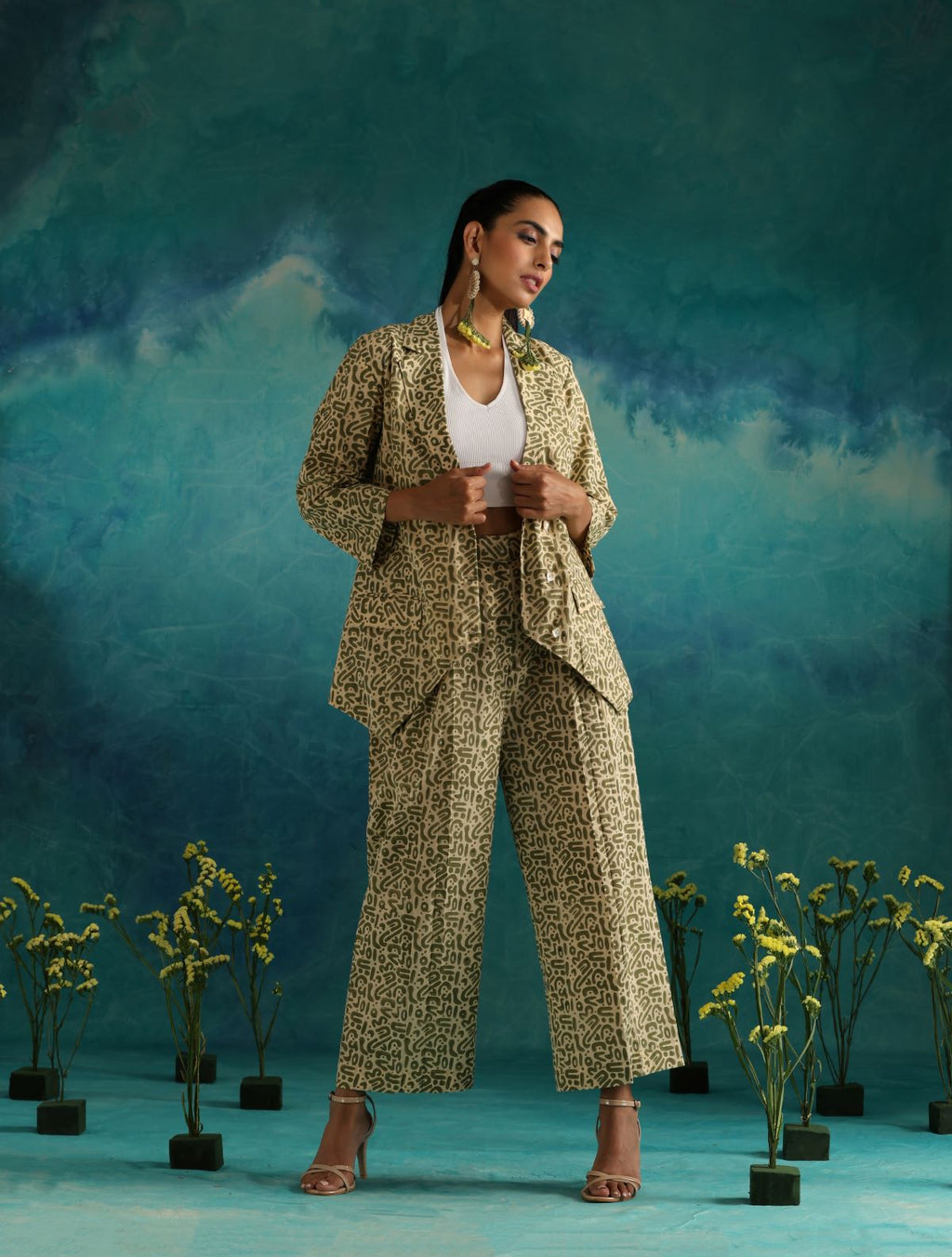 ON SALE- Olive maze coord set
