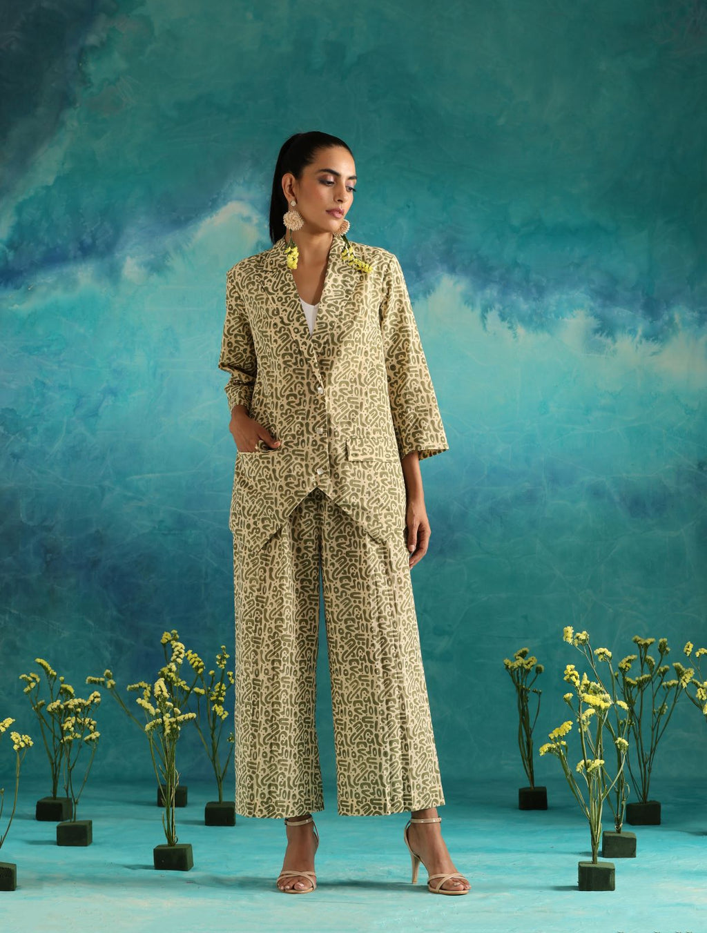 ON SALE- Olive maze coord set