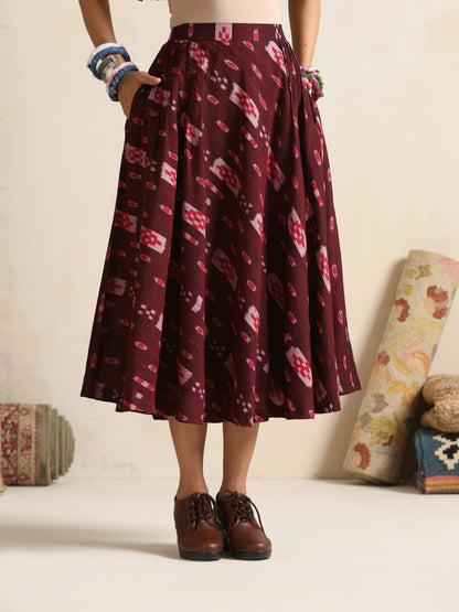Tassavur- Handwoven Ikat Waistcoat and skirt set