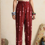 Leher- Waistcoat and pant set in handwoven ikat