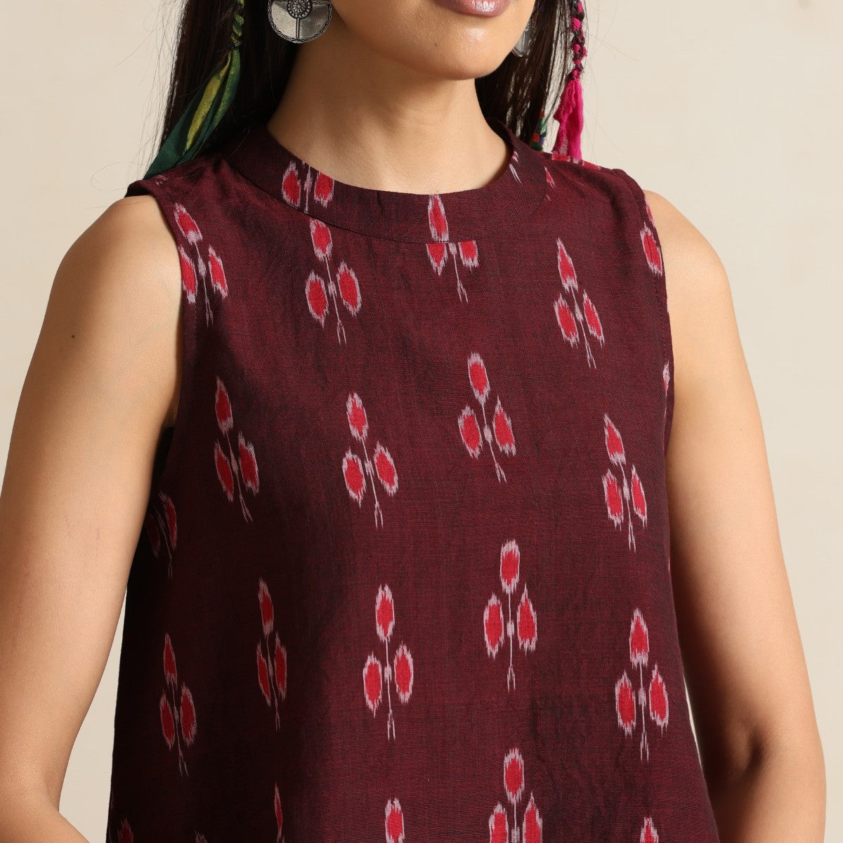 Mehtaab- Top and skirt set in handwoven ikat