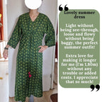 Pine - Freesize Kaftan Dress with tie up belt