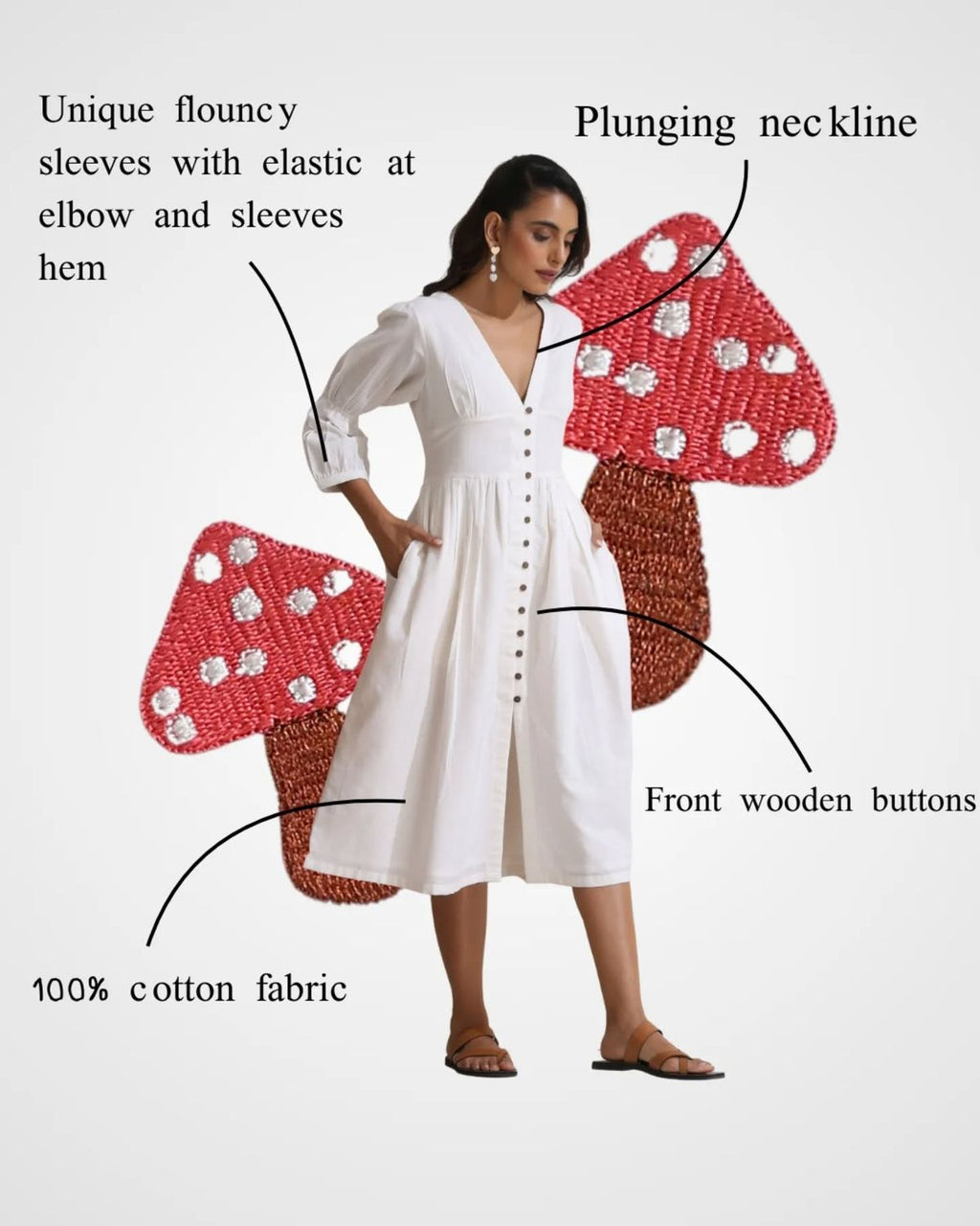 Nympha - Dreamy deep neck dress