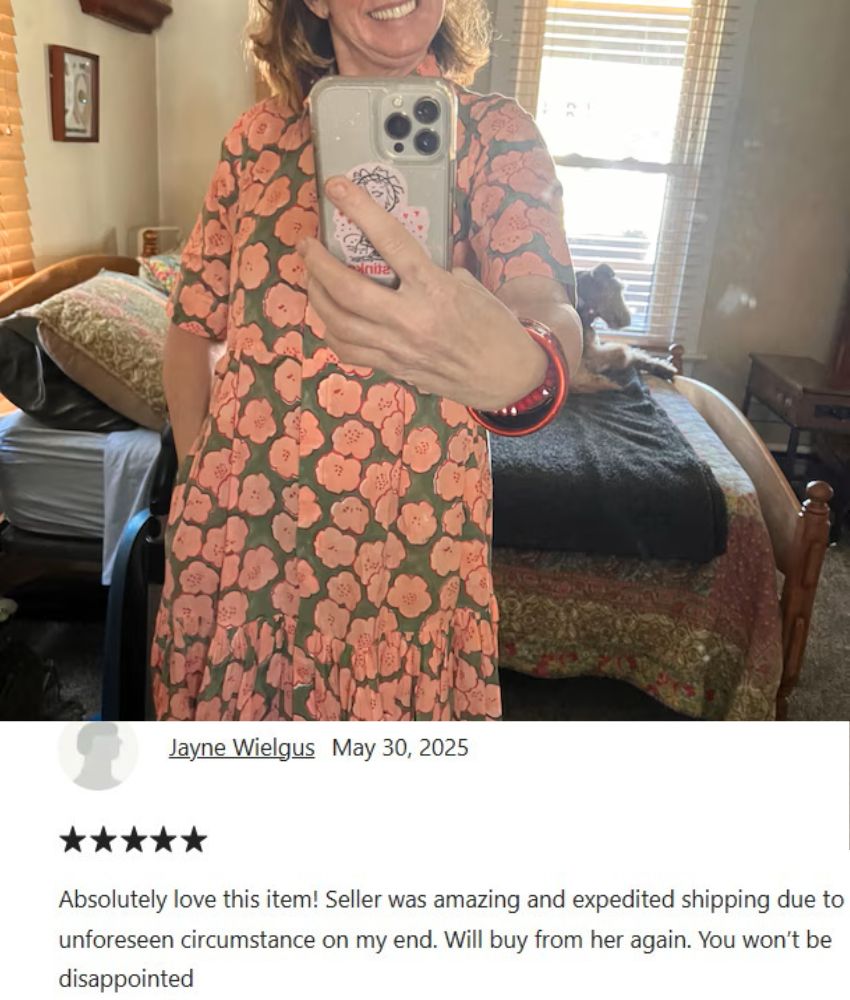 Strawberry Fields- Button down dress with pleats