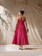 Chulbuli - Pink striped strappy dress
