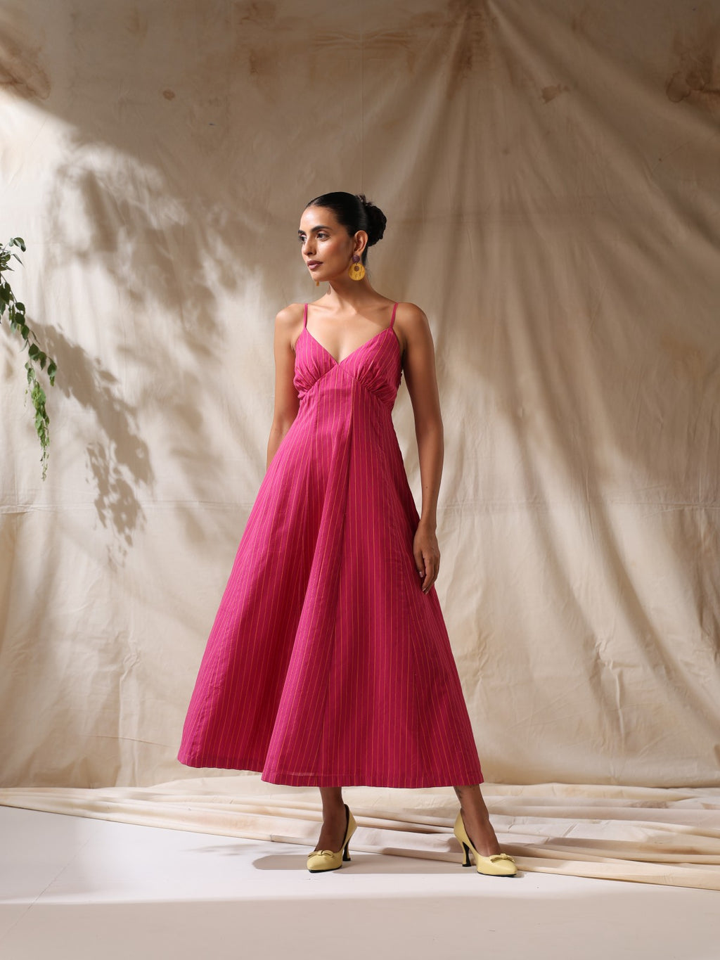 Chulbuli - Pink striped strappy dress