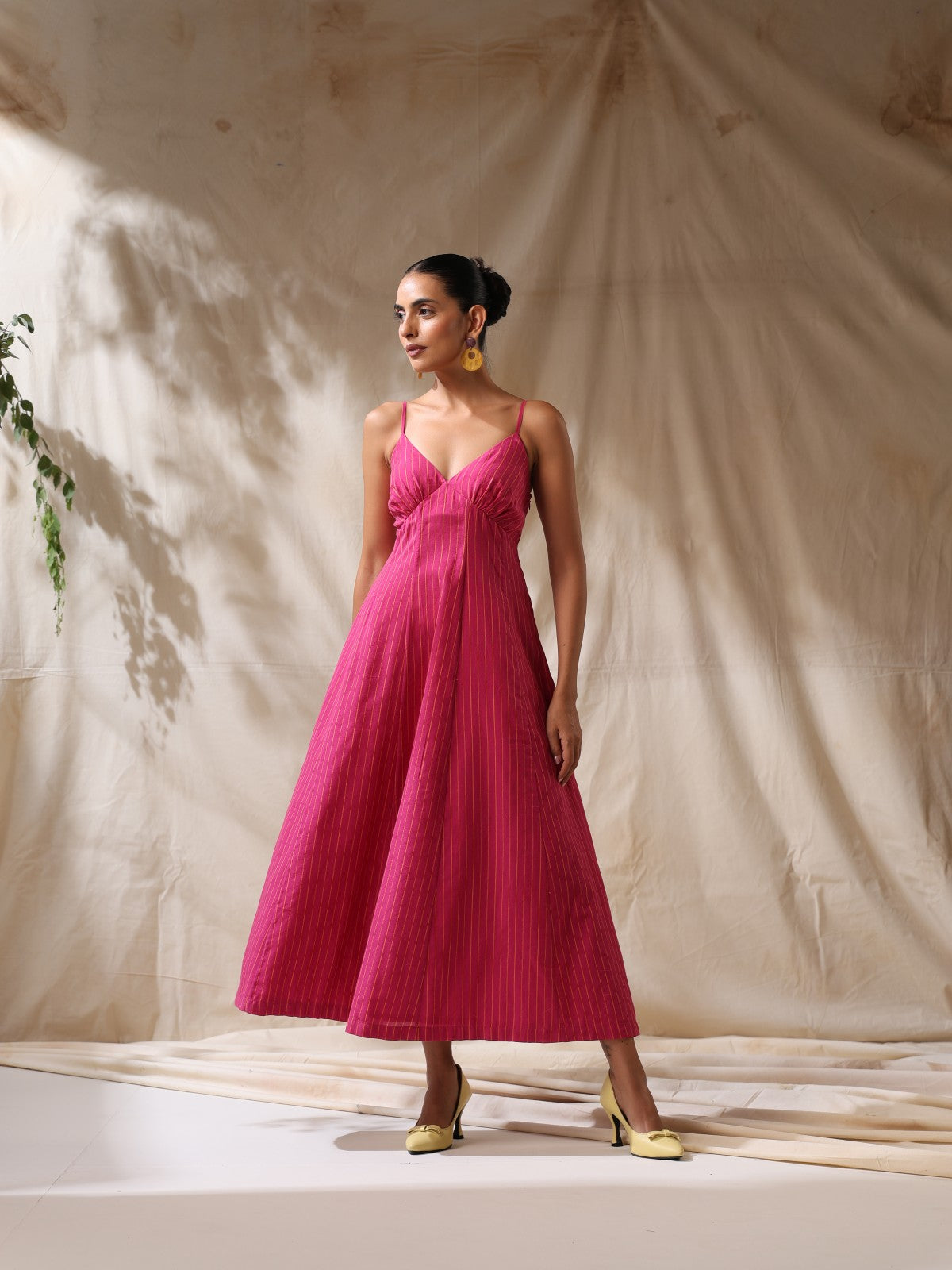 Chulbuli - Pink striped strappy dress