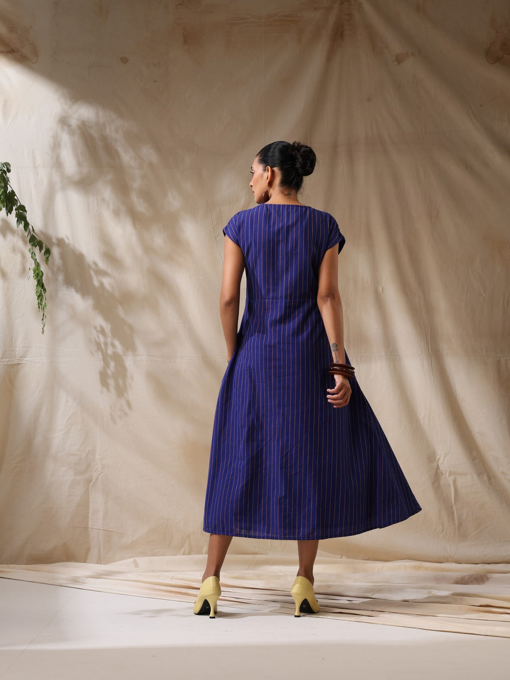 Sitara- Blue striped panel play dress