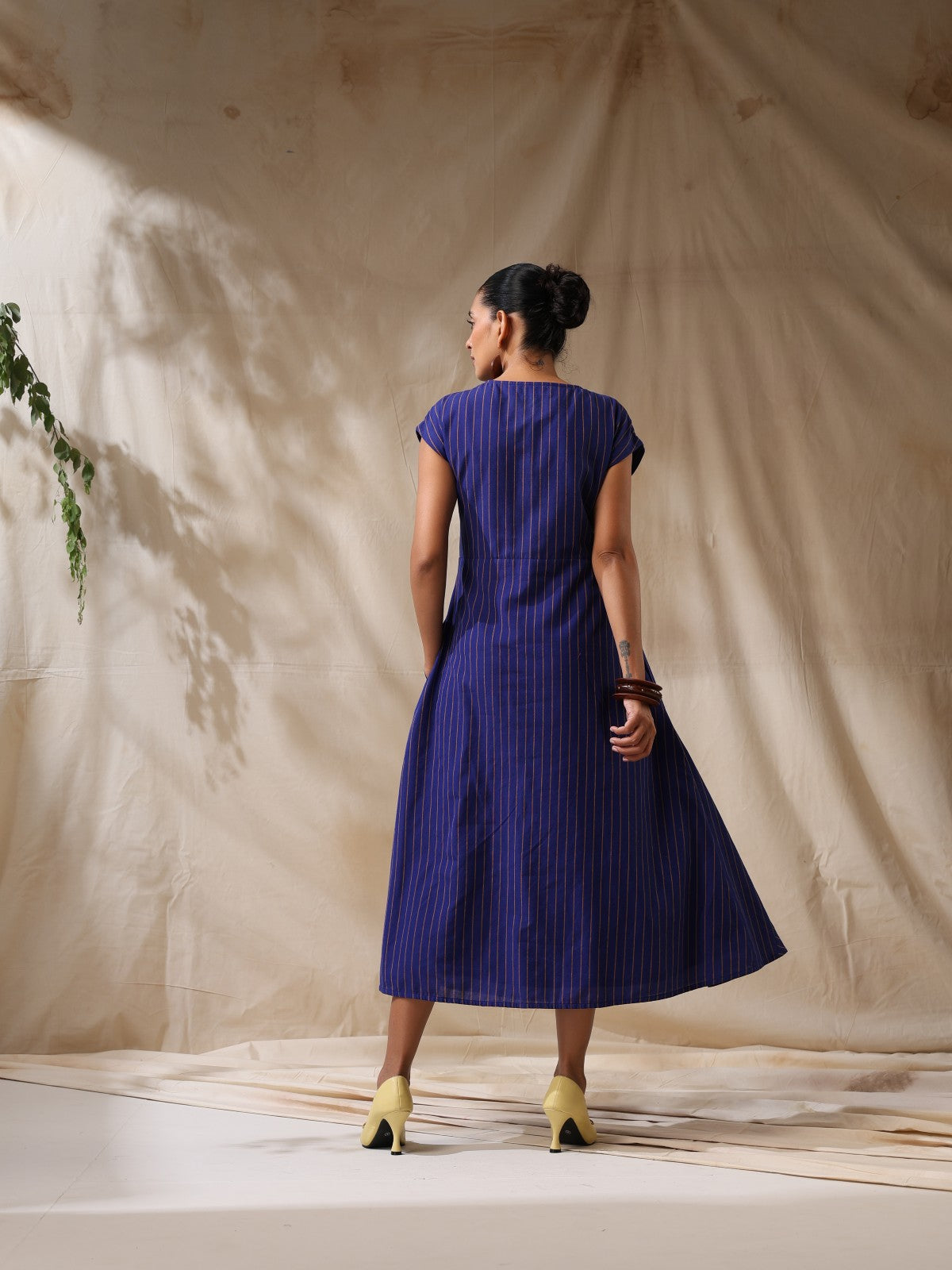 Sitara- Blue striped panel play dress
