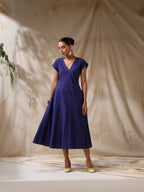 Sitara- Blue striped panel play dress