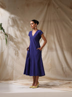 Sitara- Blue striped panel play dress