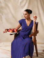 Sitara- Blue striped panel play dress