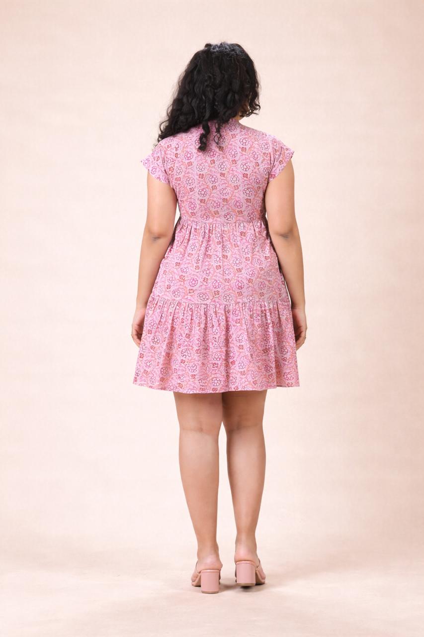 ON SALE- Peach garden short dress
