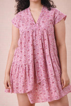 ON SALE- Peach garden short dress