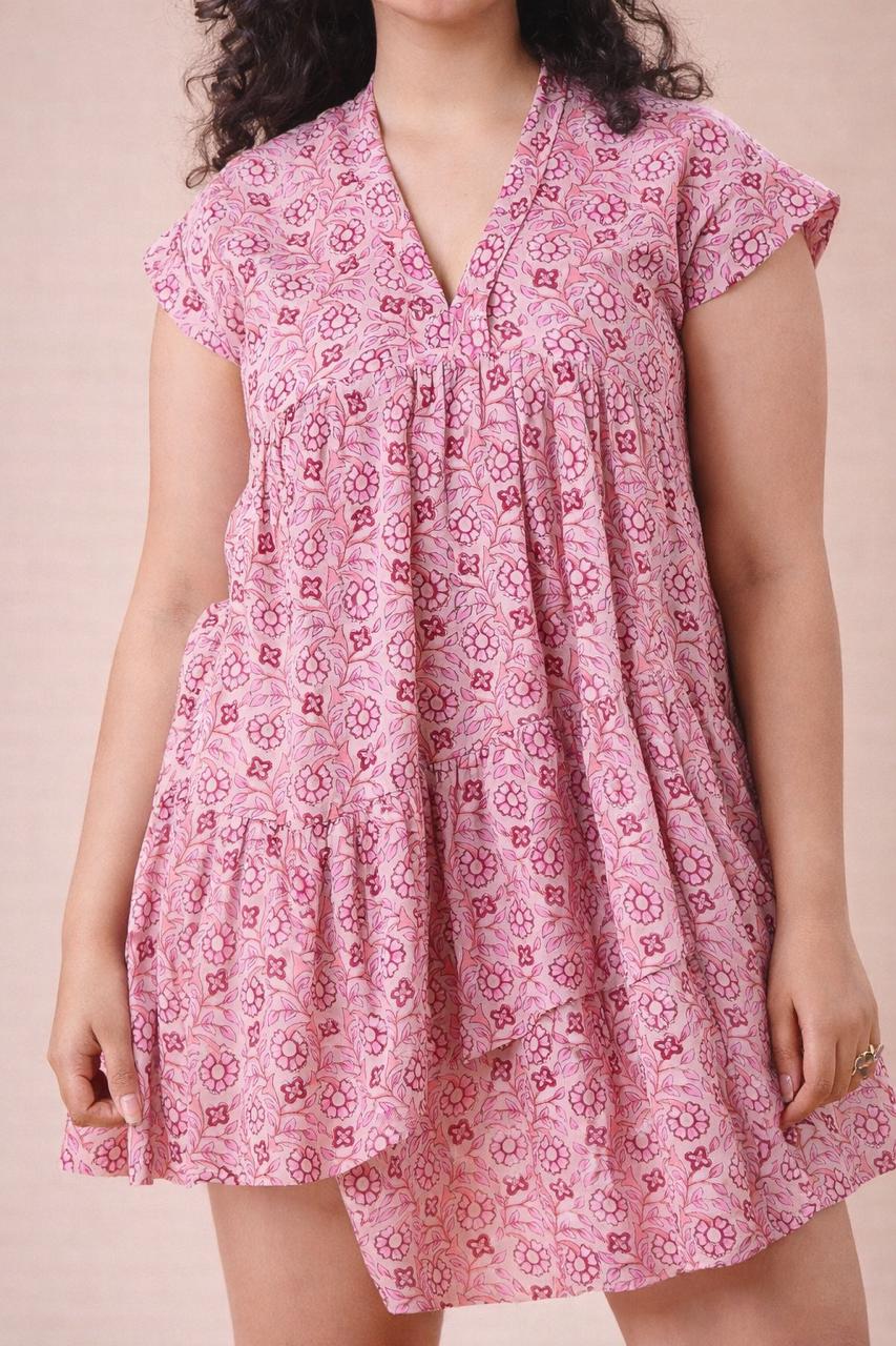 ON SALE- Peach garden short dress