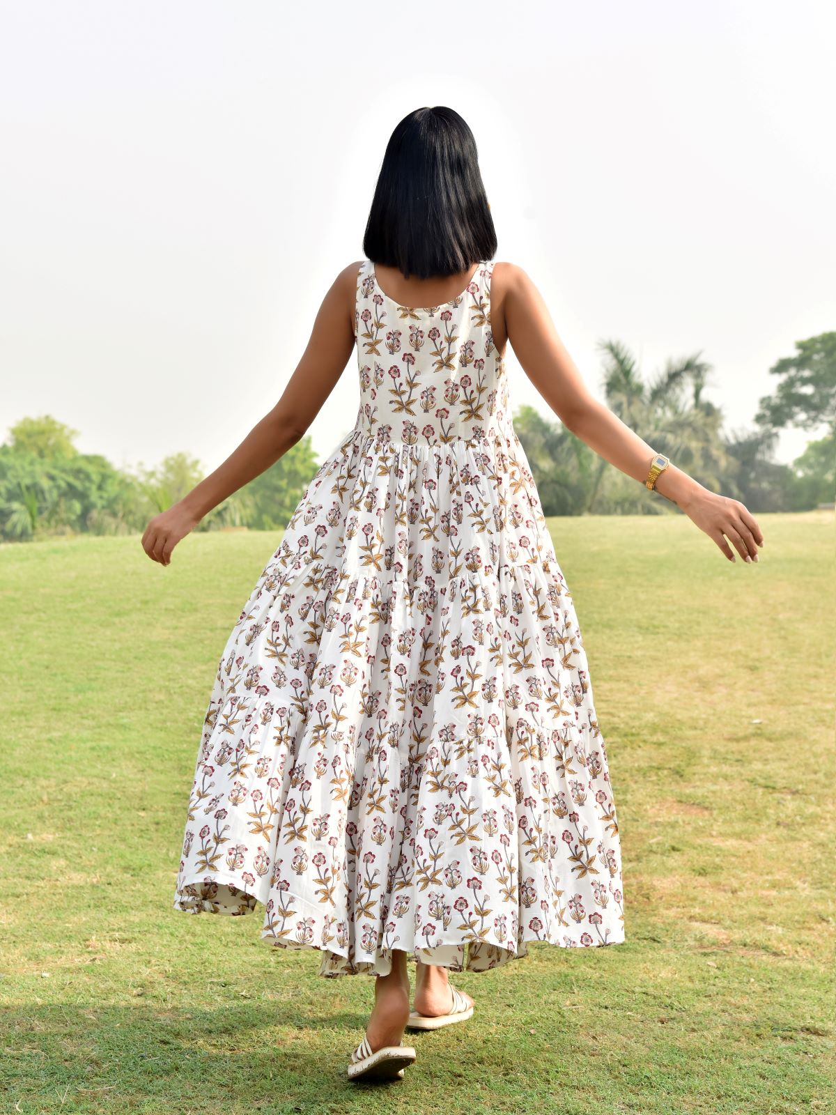 Floral multi tiered dress